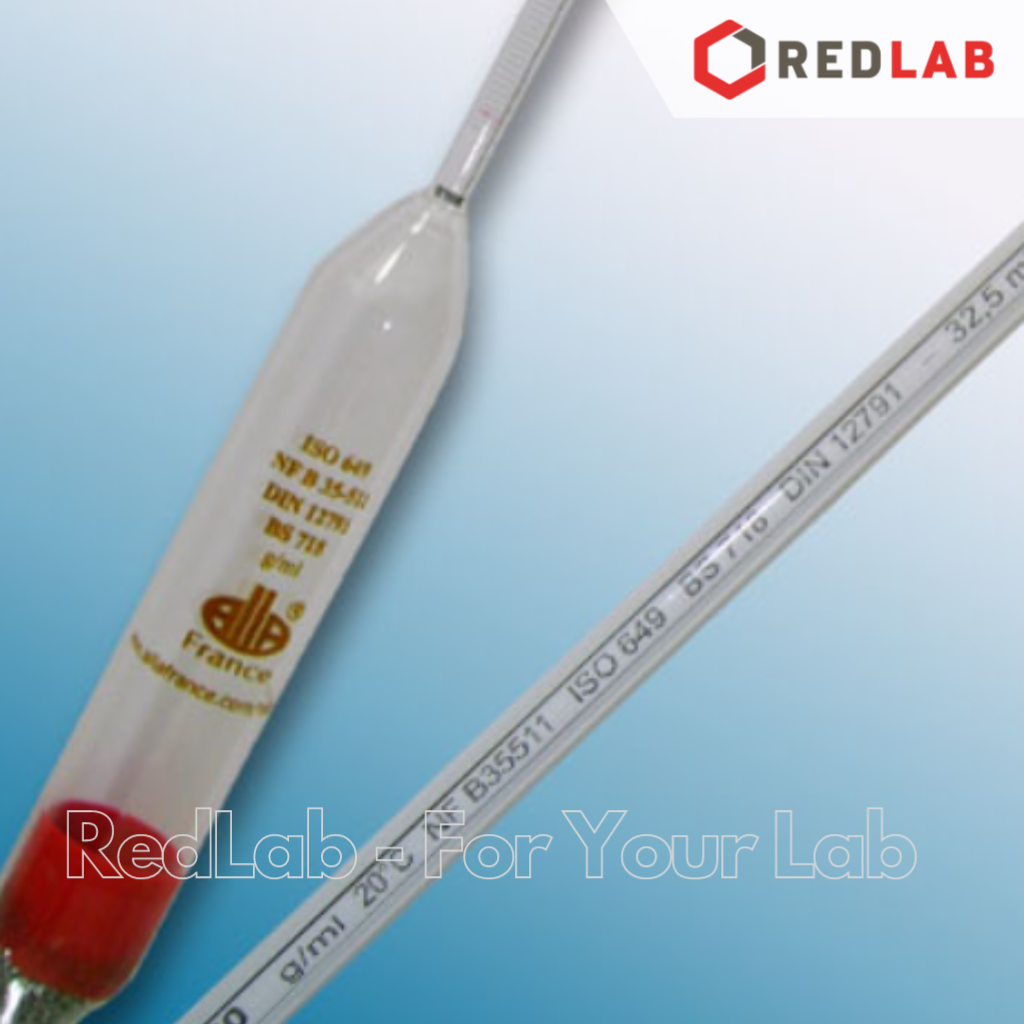 Tỷ trọng kế 1.000-1.050 : 0.0005 g/ml Tp 20°C ALLA 3500LC100/20/M-QP, ISO 649 hydrometer, có VAT