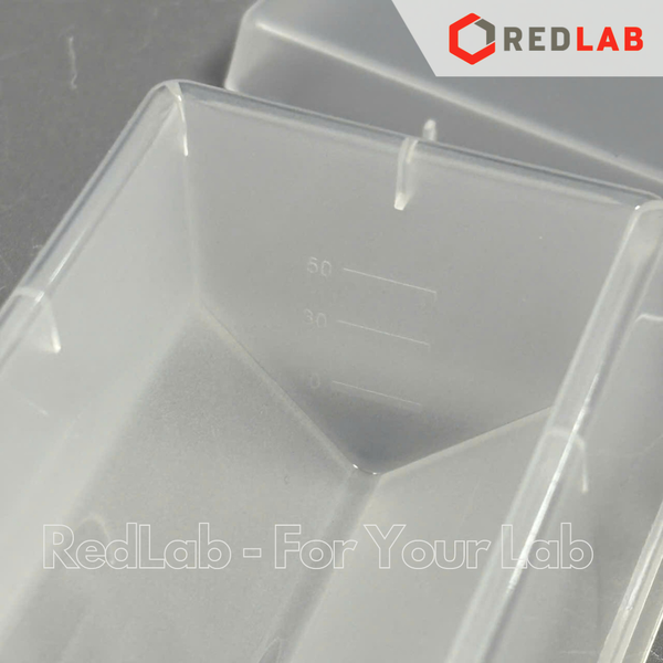 [25 cái] Đĩa V 60ml đựng mẫu cho Micropipet 8 và 12 kênh, có nắp đậy NEST 360002, nhựa PP, non-sterile, có VAT