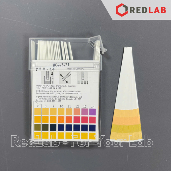Giấy đo pH 0 - 14 MERCK 1095350001 (hộp 100 que) Universal pH-indicator strips, test nhanh với độ chính xác cao, có VAT