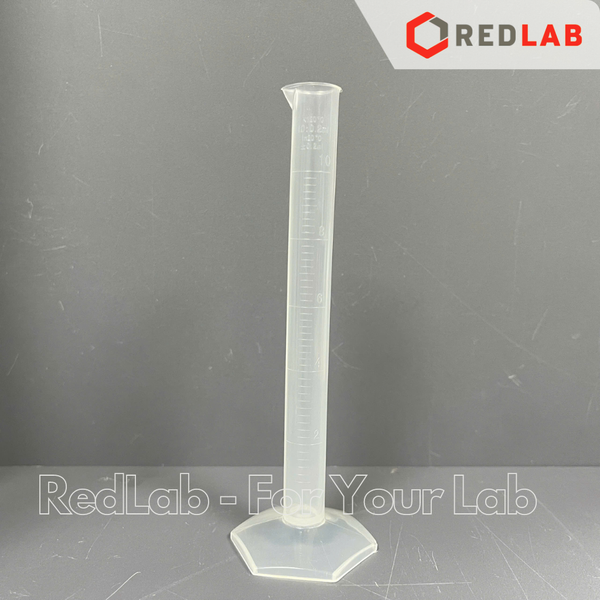 Ống đong nhựa PP vạch nổi trắng ONELAB 10 25 50 100 250 500 1000 2000 ml, đáy lục giác, chịu nhiệt, có VAT