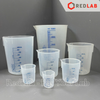 Ca nhựa PP không quai vạch in xanh ONELAB 50 100 250 500 1000 2000 3000 5000 ml, cốc đong thí nghiệm, chịu nhiệt, có VAT