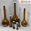 Bình định mức Nâu nút nhựa ONELAB 10 25 50 100 250 500 1000 2000 ml, dùng định mức mẫu thí nghiệm, có VAT