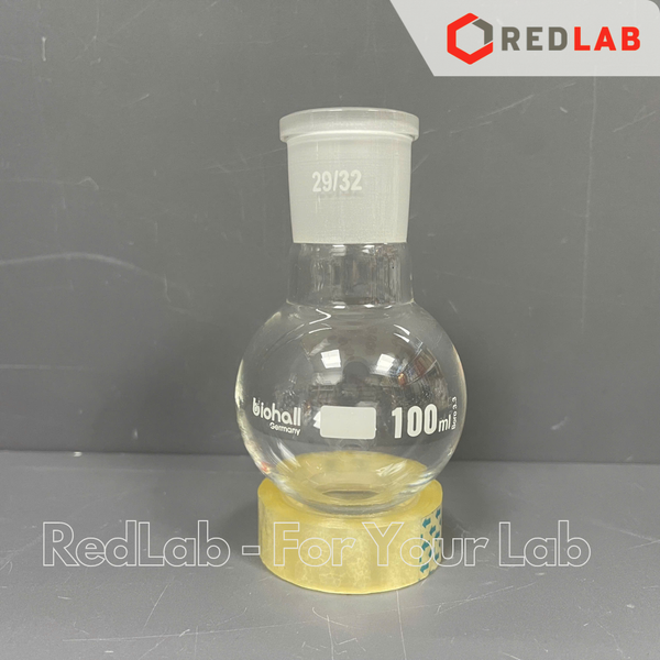 Bình cầu đáy tròn 1 cổ nhám BIOHALL 25 50 100 250 500 ml 1L 2L 3L 5L 10L 20L - 14/23 19/26 24/29 29/32 34/35 45/40 55/44, mark trắng, có VAT