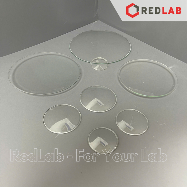 Mặt kính đồng hồ DINLAB đường kính 50 60 70 80 90 100 125 150 180 200 mm, dùng trong thí nghiệm, có VAT
