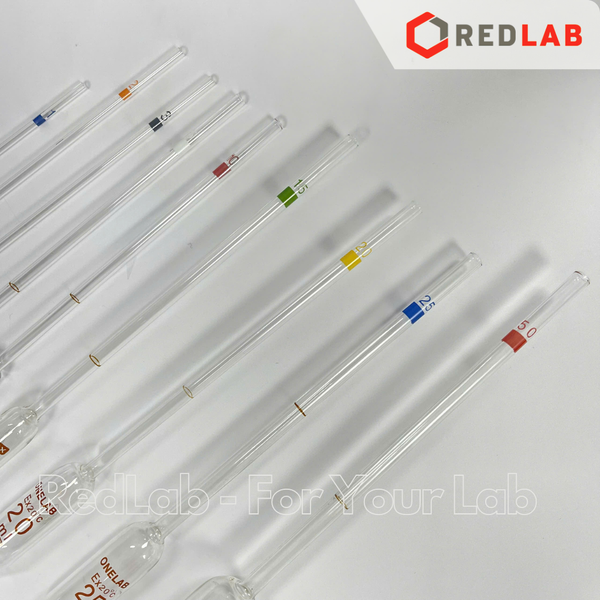 Pipet bầu 1 vạch ONELAB 1 2 3 5 10 20 25 50 ml, ống hút thủy tinh thí nghiệm, volumetric pipette, có VAT