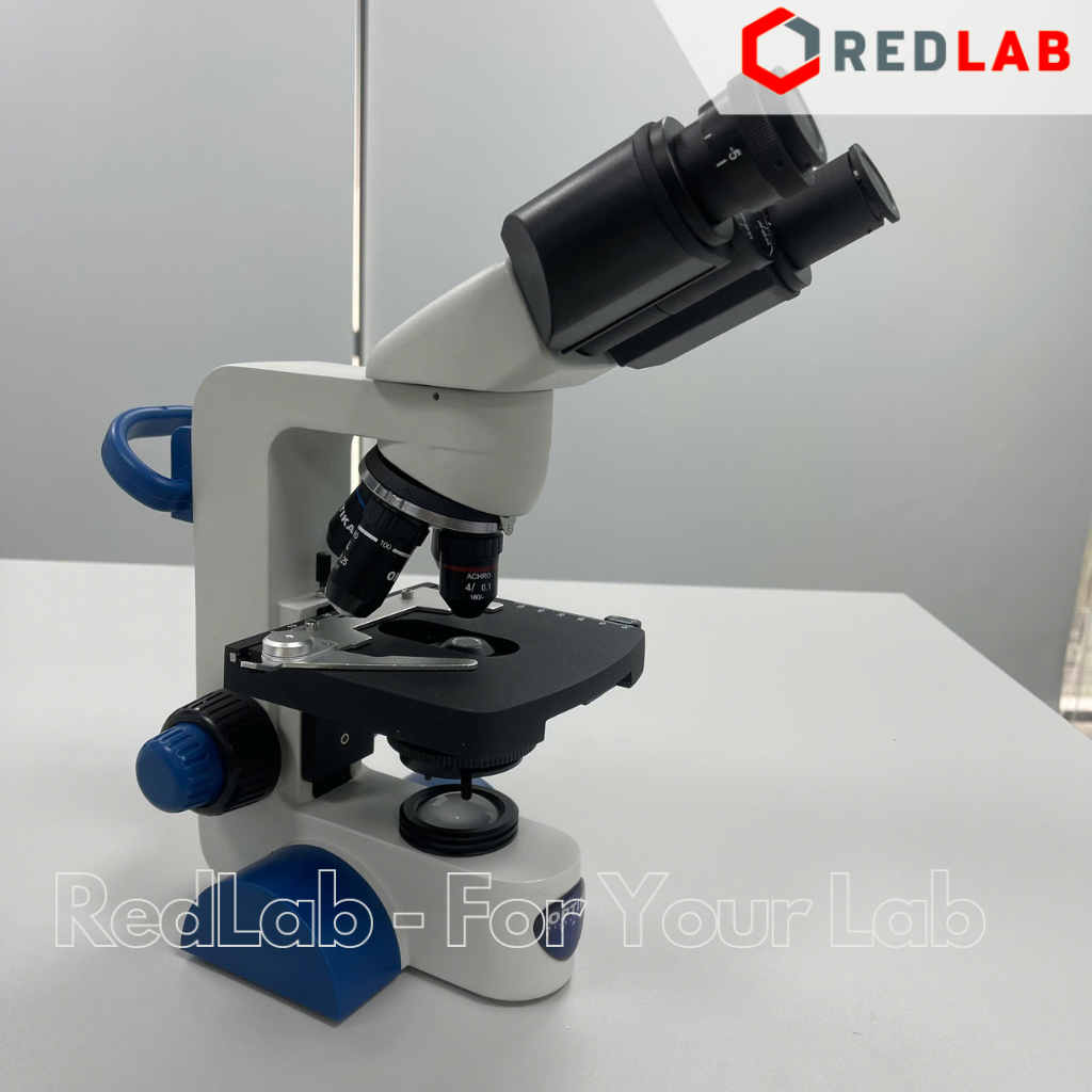 Kính hiển vi quang học 2 mắt hãng OPTIKA model B-69, Vật kính 4x 10x 40x 100x (dầu), LED 1W, có VAT