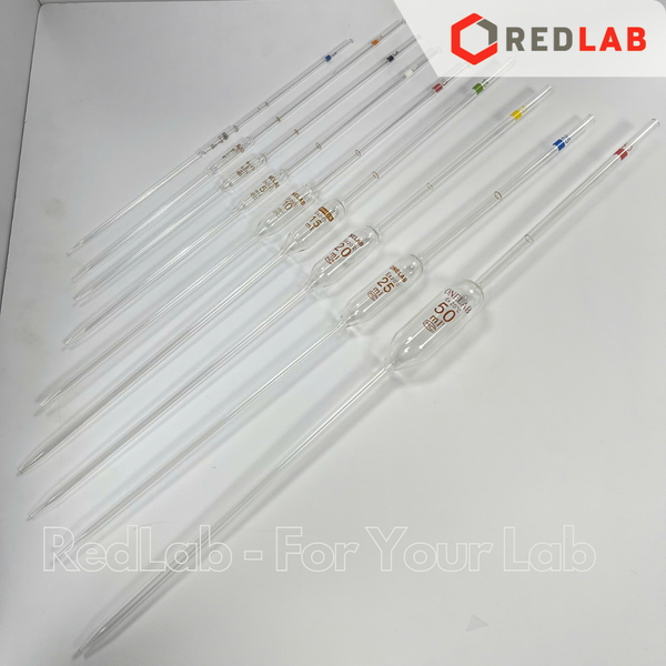 Pipet bầu 1 vạch ONELAB 1 2 3 5 10 20 25 50 ml, ống hút thủy tinh thí nghiệm, volumetric pipette, có VAT