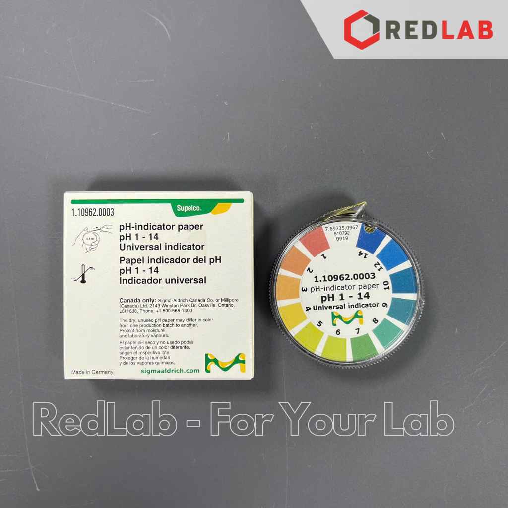 Giấy đo pH 1 – 14 MERCK 1109620003 (cuộn 4.8m) Universal pH-indicator paper, test nhanh chất lượng cao, có VAT