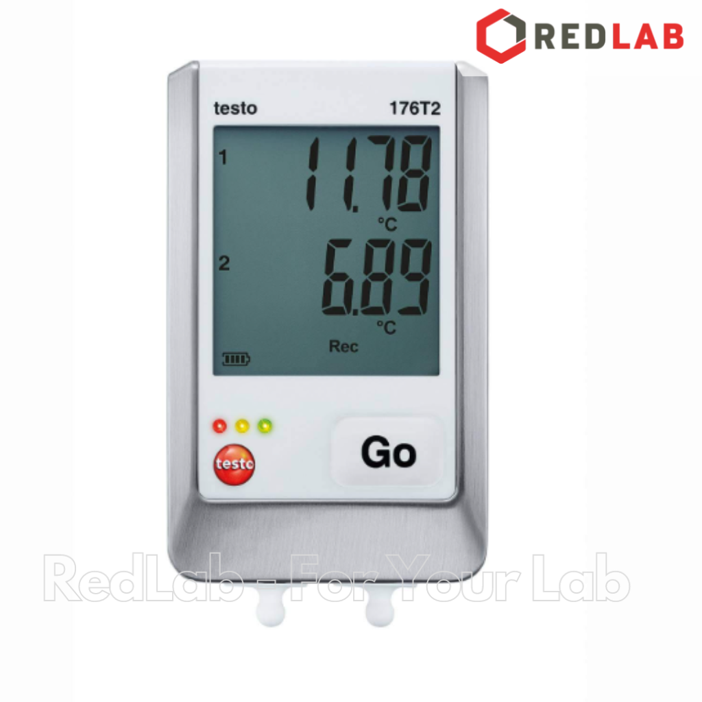 Máy đo ghi nhiệt độ TESTO 176 T2 (0572 1762) cho 2 đầu đo nhiệt độ Pt100 -100 đến +400 °C, chính hãng, có VAT