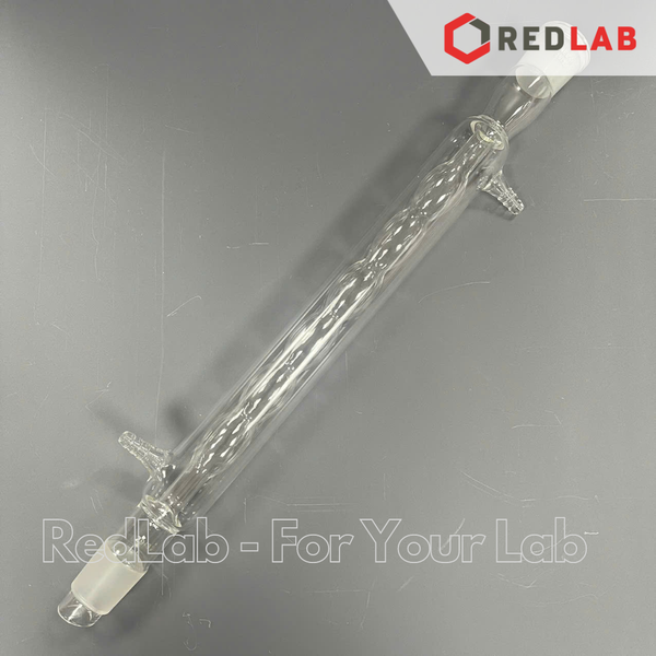 Ống sinh hàn thẳng, bóng, xoắn ONELAB 300mm, 2 cổ nhám 29/32, dùng trong thí nghiệm chưng cất, ngưng tụ, có VAT