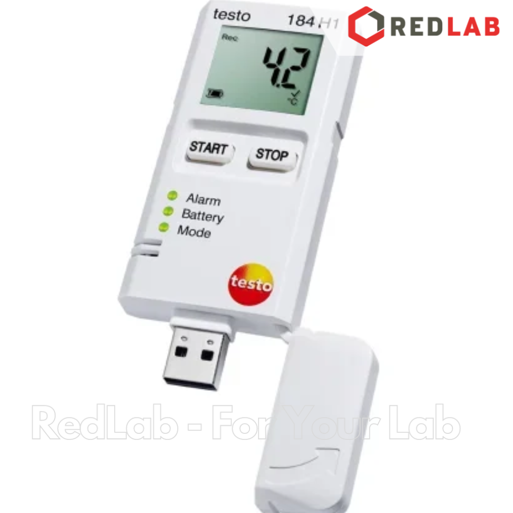 Máy đo ghi nhiệt độ, độ ẩm TESTO 184 H1 (0572 1845 ST) nhiệt ẩm kế tự ghi -20 đến +70 °C, 0-100%RH, chính hãng, có VAT