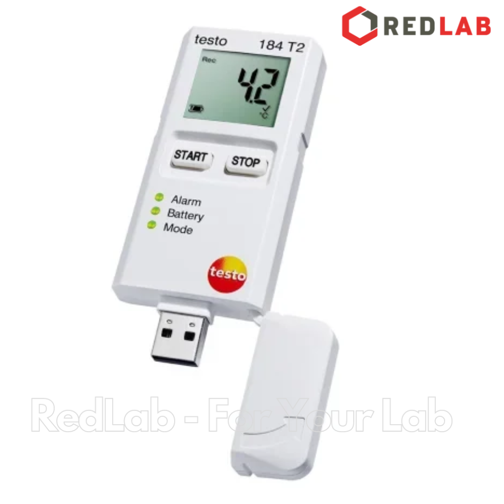 Máy đo ghi nhiệt độ TESTO 184 T2 (0572 1842 ST) nhiệt kế tự ghi -35 đến +70 °C, chính hãng, có VAT