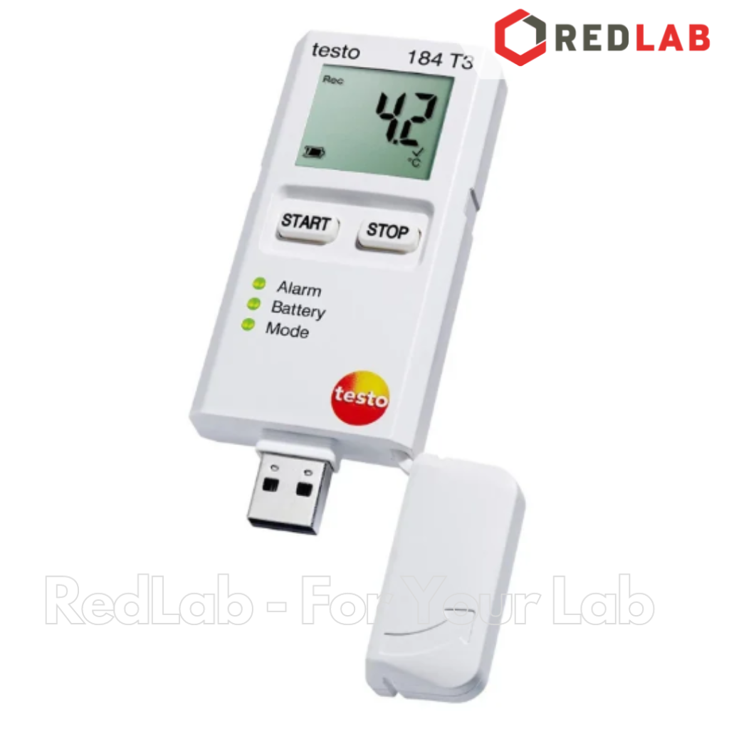 Máy đo ghi nhiệt độ TESTO 184 T3 (0572 1843 ST) nhiệt kế tự ghi -35 đến +70 °C, chính hãng, có VAT
