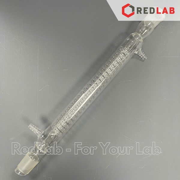 Ống sinh hàn thẳng, bóng, xoắn ONELAB 300mm, 2 cổ nhám 29/32, dùng trong thí nghiệm chưng cất, ngưng tụ, có VAT