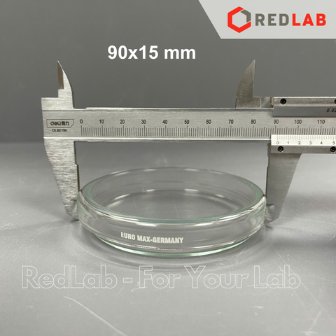Đĩa petri thủy tinh EUROMAX 60x15 80x15 90x15 100x15 100x20 120x20 mm, dùng thí nghiệm vi sinh, gồm đĩa và nắp, có VAT