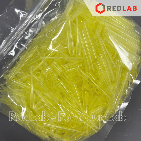 [Gói 1000 cái] Đầu tip vàng 200ul BIOLOGIX 20-0200, dài 51mm, nhựa PP, có thể hấp autoclave, có VAT