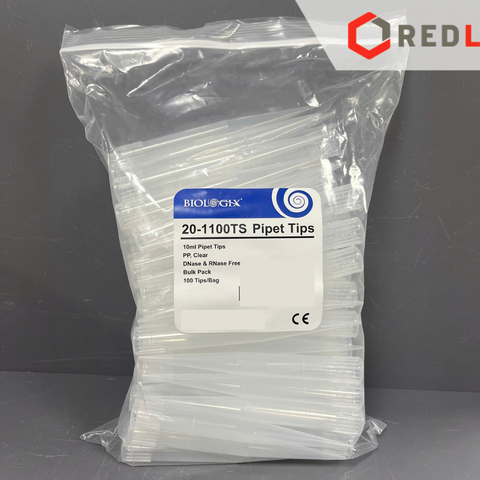 [Gói 100 cái] Đầu tip trắng 10.000ul (10ml) BIOLOGIX 20-1100TS, dạng Thermo Finnpipette, nhựa PP, có thể hấp autoclave, có VAT