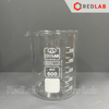 Cốc thủy tinh thấp thành ISOLAB 10 25 50 100 150 250 400 600 ml 1L 2L 5L, beaker - cốc đốt chịu nhiệt boro 3.3, có VAT
