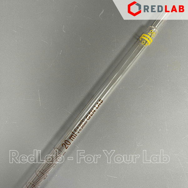 Pipet thẳng chia vạch loại dài GENLAB 0.1 0.2 0.5 1 2 5 10 15 20 25 50 ml, ống hút thủy tinh thí nghiệm, có VAT