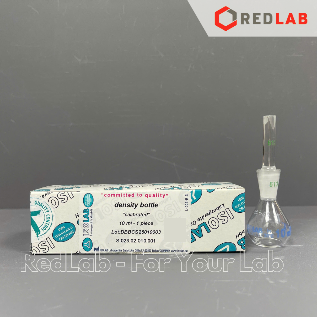 Bình đo tỷ trọng thuỷ tinh ISOLAB 10 25 50 100 ml, calibrated density bottles, có VAT