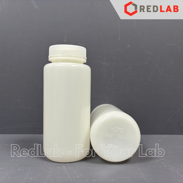 Chai nhựa HDPE trắng miệng rộng, nắp vặn BIOLOGIX 30 60 125 200 250 500 ml, có VAT