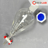 Phễu chiết quả lê BIOHALL khóa nhựa PTFE 50 100 250 500 1000 2000 ml, bình lắng gạn thủy tinh boro 3.3, vạch trắng, có VAT