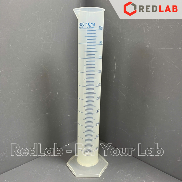 Ống đong nhựa PP in vạch xanh ONELAB 10 25 50 100 250 500 1000 2000 ml, đáy lục giác, chịu nhiệt, có VAT