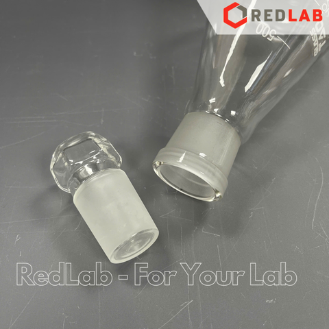 Bình tam giác GlassTAO 100 250 500 1000ml cổ nhám 24/29 29/32, erlen nắp mài, đựng mẫu thí nghiệm, có VAT