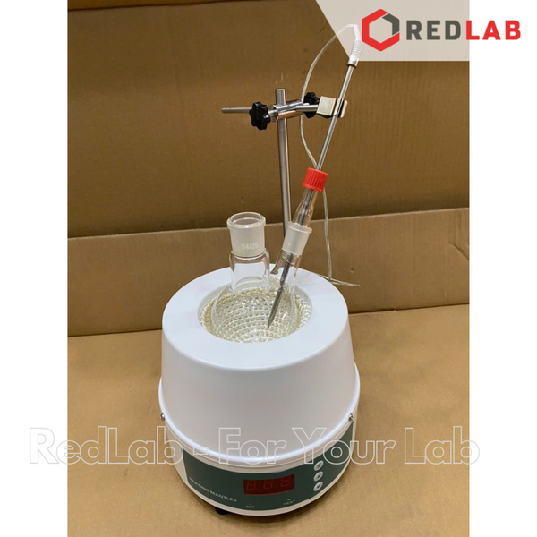 Bếp đun bình cầu hiện số có đầu dò nhiệt (sensor) ONELAB 98-II-C 250 500 ml 1 2 3 5 10 20 L, gia nhiệt max 300°C, có VAT