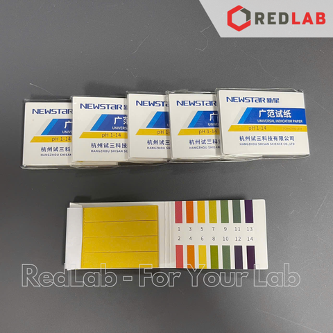 Giấy đo nhanh pH 1-14 NewStar giấy chỉ thị màu thử độ pH test paper, có bảng màu (xấp 80 tờ, hộp 20 xấp) có VAT