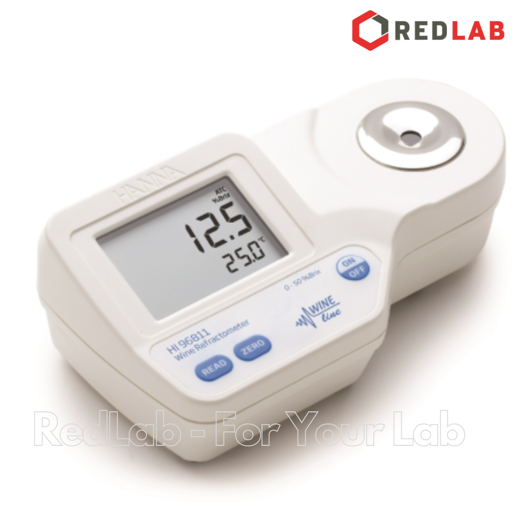 Khúc Xạ Kế Đo Đường (%Brix) Trong Rượu, Mẫu Ủ Và Nước Ép Hanna HI96811, giá tốt, có VAT