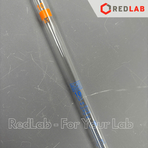 Pipet thẳng chia vạch DINLAB 0.1 0.2 0.5 1 2 5 10 20 25 50 ml, ống hút thủy tinh thí nghiệm, có VAT