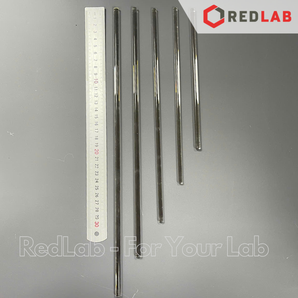 Đũa thuỷ tinh ONELAB Ø 7mm dài 20 25 30 35 40 cm, dùng khuấy mẫu thí nghiệm, mỹ phẩm, có VAT