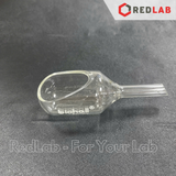 Thìa cân thủy tinh BIOHALL 3 6 10 ml (weighing scoops with open tubular arm) thủy tinh boro 3.3, có VAT
