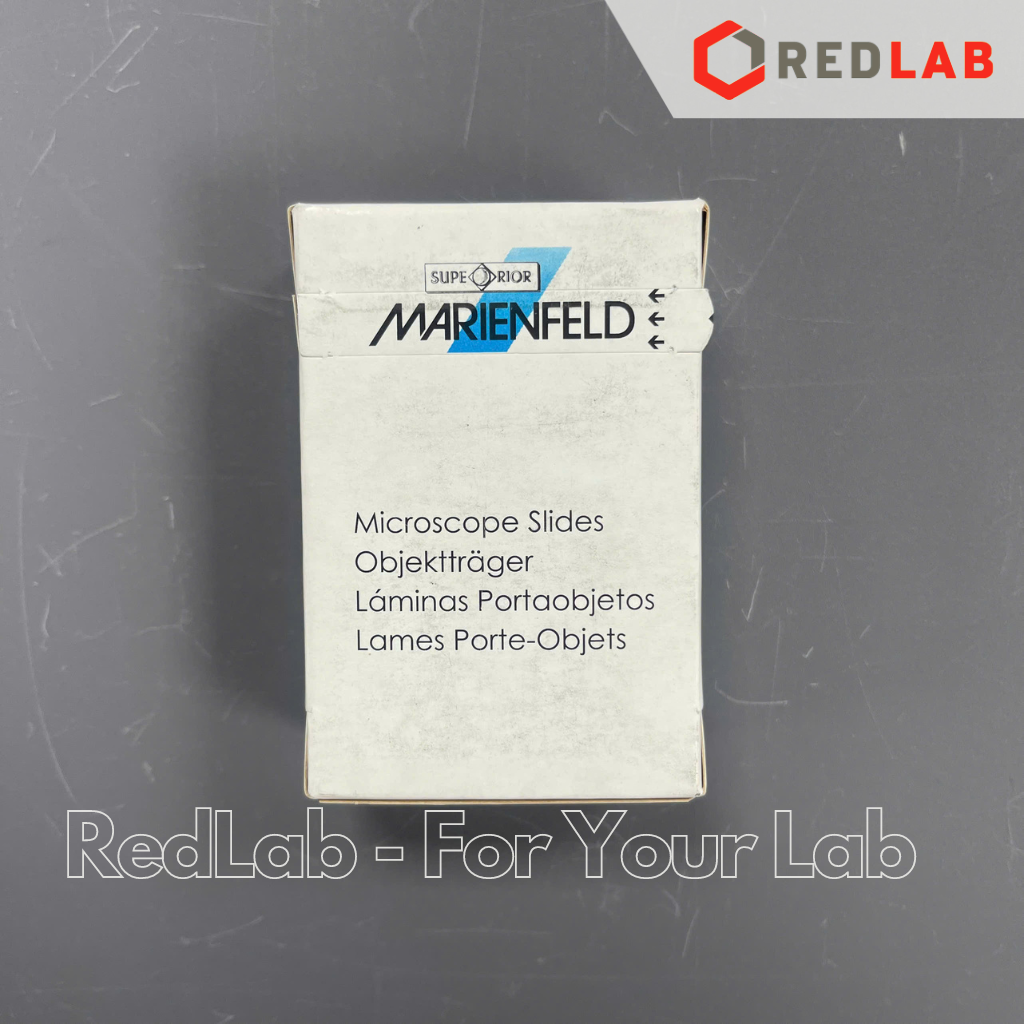 Lam kính trơn / nhám 76x26mm MARIENFELD microscope slide 1005000 / 1005200 (hộp 50 cái) dày ~1mm, có VAT