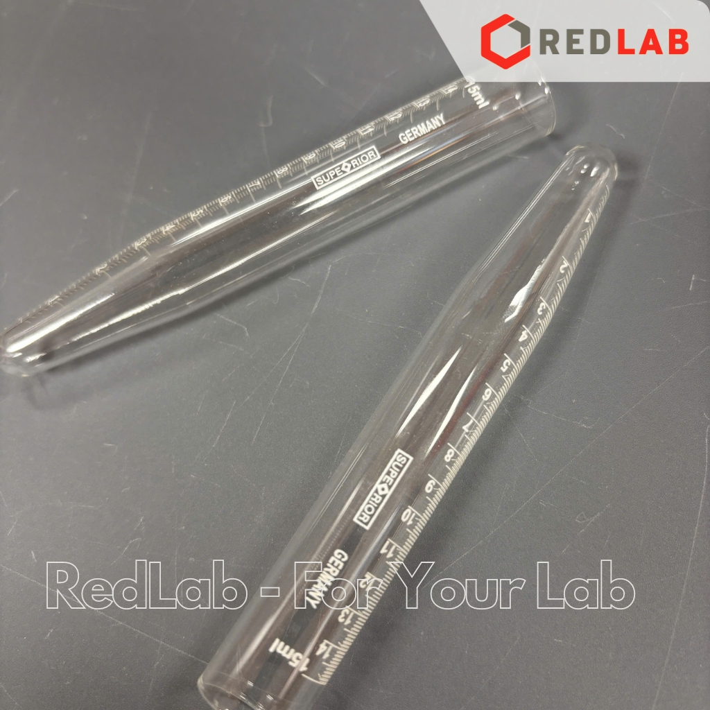 Ống ly tâm thủy tinh 15ml MARIENFELD 3900022, đường kính 16.5mm dài 113mm glass centrifuge tube, có VAT