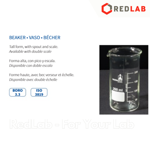 Cốc thuỷ tinh cao thành NORMAX  100 150 250 400 600 800 ml, có VAT