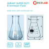 Bình tam giác cổ rộng Thành dày DURAN Class A 100 250 500 1000 ml, Super Duty Wide neck Erlenmeyer, có VAT