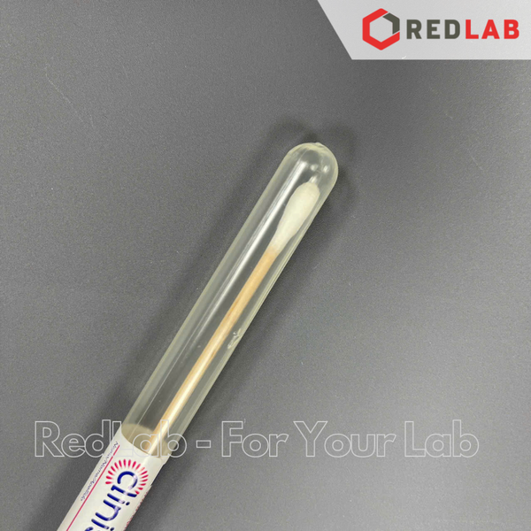 Que gỗ quấn gòn lấy mẫu vi sinh dài 150mm APTACA 2150/SG, Individually sterile trong ống nghiệm nhựa Ø12x150mm, có VAT