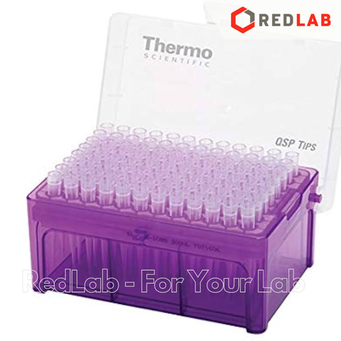 [Hộp 96 cái] Đầu tip có Lọc THERMO QSP giảm bám dính 10 20 50 100 200 1000 ul, nhựa PP trắng, có thể hấp autoclave, có VAT