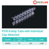 Ống PCR tube 8-strip 0.2ml nắp liền NEST 404001 (hộp 120 x 8-strip tubes & caps) có VAT