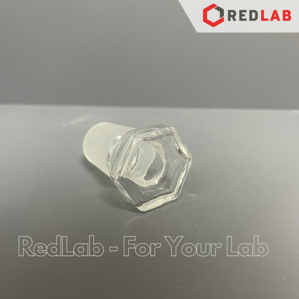 Nút thủy tinh NS 24/29, 29/32 DURAN dùng cho dụng cụ cổ nhám trong thí nghiệm, hexagonal stopper, có VAT
