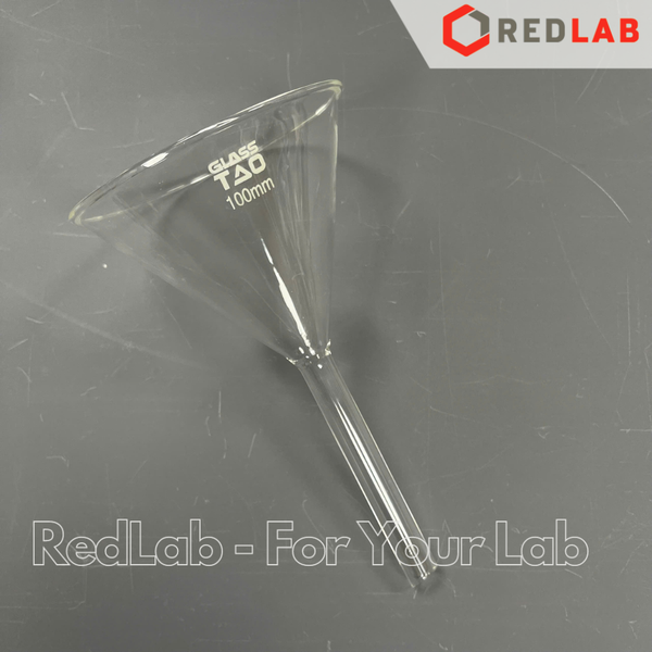 Phễu thủy tinh GlassTAO Ø 40 50 60 75 90 100 120 150 mm, dùng chiết rót dung dịch, mẫu thí nghiệm, hương liệu, có VAT