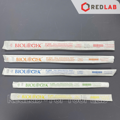 [5 cái] Pipet chia vạch nhựa PS tiệt trùng BIOLOGIX Serological pipette 1 2 5 10 25 50 ml, hút mẫu thí nghiệm, có VAT