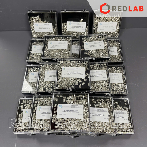 Viên chứa mẫu bằng thiếc NC Technologies 41070 4x6mm dùng trong máy phân tích nguyên tố (250 cái/hộp), có VAT