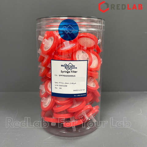 Đầu lọc sắc ký PTFE ưa nước MEMBRANE SOLUTIONS 25mm lỗ lọc 0.22um / 0.45um, hydrophilic syringe filter, có VAT