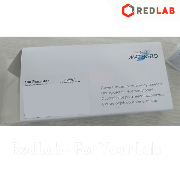Lamen phiến kính (nắp) cho buồng đếm MARIENFELD 22x22 20x26 mm, cover glass 0.4mm for counting chambers, có VAT