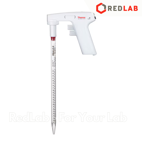 Trợ hút pipet THERMO S1 trắng (9501) dụng cụ hút mẫu thí nghiệm cho serological pipette thủy tinh / nhựa, có VAT