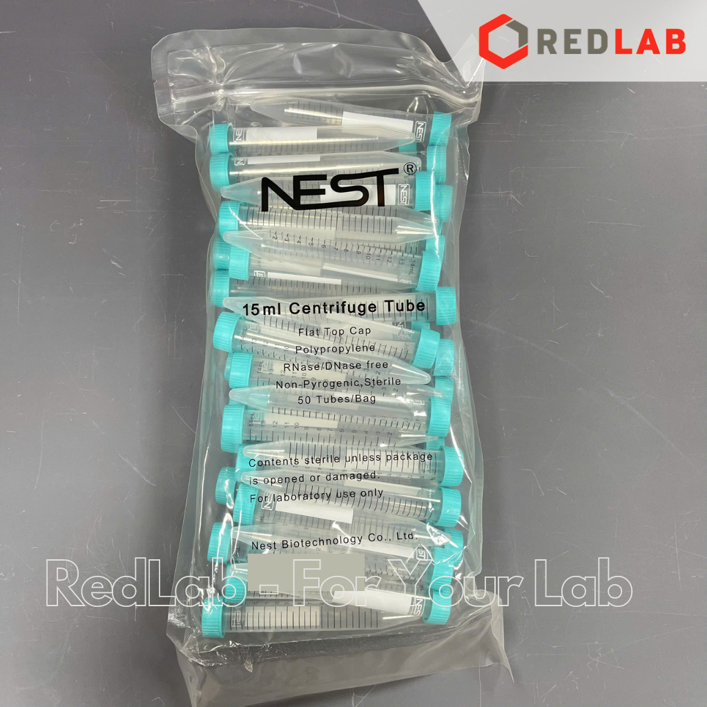 [Thùng 500 cái] Ống ly tâm nhựa Bulk sterile 15ml NEST 601052, đáy nhọn (ống falcon / centrifuge tube) có VAT