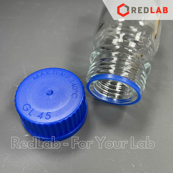 Chai trung tính trắng SIMAX Class A 50 100 150 250 500 ml, 1 2 5 10 20 L nắp vặn PP xanh GL 32 45, có VAT